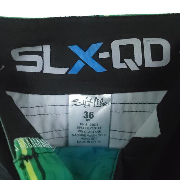 Salt Life Men's Vapor Stretch Board Shorts Size 36 SLX-QD Green Summer Beachy - Picture 3 of 13